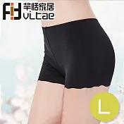 Fit Vitae羋恬家居 舒心冰絲無痕安全褲/防走光褲(L-黑色-二入組)