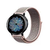 Samsung Galaxy Watch 40/42/44mm通用 尼龍織紋回環錶帶(錶帶寬度20mm)- 淺粉色