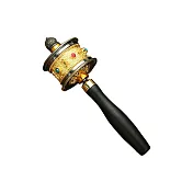 十相自在-合金雙軸承靜音六字真言手搖轉經輪4入 金色