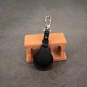 感應水滴型大樓晶片牛皮鑰匙皮套-多色任選  黑色