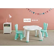 【YaYa】兒童俏皮兔子桌椅組-一桌一椅(兒童桌椅組) 薄荷綠B