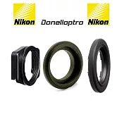 Nikon原廠方轉圓DK-22眼罩轉接器+Donell轉接環DK2217+尼康原廠DK-17眼罩(共三件即一組)