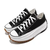 Converse 帆布鞋 Run Star Hike 男女鞋 低筒 鋸齒鞋 情侶鞋 黑 白 厚底 增高 168816C 23.5cm BLACK/WHITE/GUM
