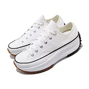 Converse 帆布鞋 Run Star Hike 男女鞋 低筒 鋸齒鞋 情侶鞋 白 厚底 增高 168817C 25.5cm WHITE/BLACK/GUM