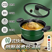 韓式快煮微壓蒸煮炒湯鍋（5.5L） 紅色