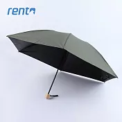 【rento】日式超輕黑膠蝴蝶晴雨傘 松葉綠