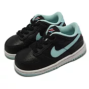 Nike 休閒鞋 Dunk Low SE TDV 童鞋 小童 黑 天藍 理髮店 學步鞋 DH9760-001