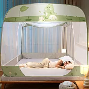 【巴芙洛】北歐色系新款蒙古包蚊帳升級不加價 三開門-綠恐龍