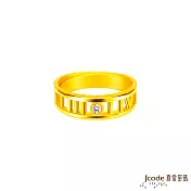 J’code真愛密碼金飾 一生一世黃金戒指 - 男