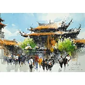 【玲廊滿藝】(阿力)余思瑩-艋舺-龍山寺 27x39cm
