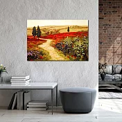 【御畫房】紅花地 國家一級畫師手繪油畫60×90cm VF-06 (客製商品)