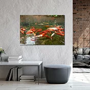 【御畫房】年年有魚 國家一級畫師手繪油畫60×90cm VF-14 (客製商品)