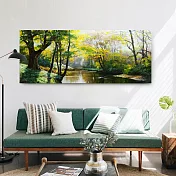 【御畫房】秘境 國家一級畫師手繪油畫60×120cm VF-30 (客製商品)