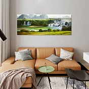 【御畫房】財源滾滾之二 國家一級畫師手繪油畫60×120cm VF-41 (客製商品)