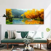 【御畫房】天鵝湖 國家一級畫師手繪油畫60×120cm VF-44 (客製商品)