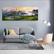 【御畫房】旭日東升 國家一級畫師手繪油畫60×120cm VF-56 (客製商品)