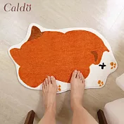 【Caldo卡朵生活】療癒貓屁屁絨毛防滑地墊 橘貓