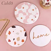 【Caldo卡朵生活】粉嫩陶瓷吸水隔熱鍋墊-四入組(附收納架)