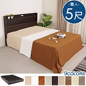 Homelike 喜家居雙人5尺床台組(多色可選)(2153) 梧桐色