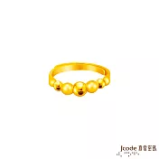 J’code真愛密碼金飾 幸福點滴黃金戒指-圓珠款