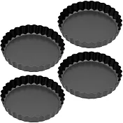 《KitchenCraft》不沾活動派盤4入 | 點心烤模 - 9.5cm