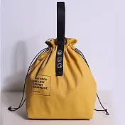 E.City 日式工藝質感束口便當購物收納袋 卡其