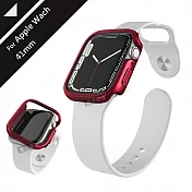刀鋒Edge系列 Apple Watch Series 9/8/7 (41mm) 鋁合金雙料保護殼 保護邊框 (野性紅)
