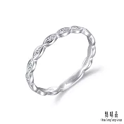 【點睛品】Daily Luxe 時尚流線 鉑金鑽石戒指 13 鉑金