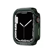 軍盾防撞 抗衝擊 Apple Watch Series 9/8/7 (41mm) 鋁合金雙料邊框保護殼 (軍墨綠)