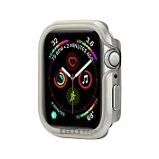 軍盾防撞 抗衝擊 Apple Watch Series SE/6/5/4 (44mm) 鋁合金雙料邊框保護殼 (星光銀)