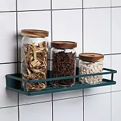 IDEA-鐵藝壁掛調味料收納架-大款 墨綠