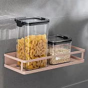 IDEA-鐵藝壁掛調味料收納架-小款 藕粉