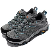 Merrell 登山鞋 Moab 3 GTX 女鞋 灰 黑 防水 戶外 Gore-Tex 支撐 避震 ML035826