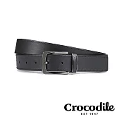 職場新鮮人 父親節 情人節送禮 Crocodile 真皮打洞休閒皮帶 紳士皮帶 0101-52010-01 38 黑色