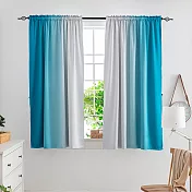 【巴芙洛】高精密漸變色遮光窗簾260cm寬165cm高/抗UV遮光窗簾/防紫外線照射 漸變湖水藍