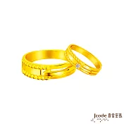 J’code真愛密碼金飾 邂逅美好黃金成對戒指