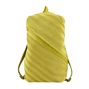 ISSEY MIYAKE 三宅一生 PP 系列 褶紋斜拉鍊後揹包- 芥黃
