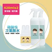 BUBUBOSS-寶寶次氯酸水-微酸性噴霧家用瓶2瓶+噴霧隨身瓶2瓶
