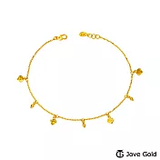 JoveGold漾金飾 鑽石寶貝黃金腳鍊