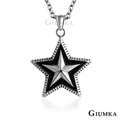 GIUMKA 白鋼項鍊搖滾之星 個性潮流短項鏈 禮物推薦 MN08089 50cm 銀色