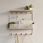 《Umbra》壁掛式掛勾收納架 | 掛勾 牆壁掛勾 吊鉤 掛鉤 - 雲朵白