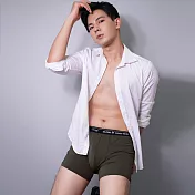 【遊遍天下】MIT臺灣製男款彈性透氣涼感內褲 四角褲 GP3002橄綠(無痕內褲 平口內褲 M-5L) L 橄綠