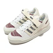 Adidas 休閒鞋 Forum Low W 女鞋 米白 皮革 魔鬼氈 格紋 復古 愛迪達 GX2174