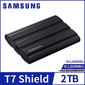 【SAMSUNG 三星】T7 Shield 2TB USB3.2移動固態硬碟 星空黑(MU-PE2T0S/WW)公司貨