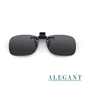 【ALEGANT】經典峰藍灰可掀夾式寶麗來偏光太陽眼鏡/UV400墨鏡/MIT/上掀夾片/外掛夾式鏡片