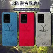 DEER 三星 Samsung Galaxy S20 Ultra 北歐復古風 鹿紋手機殼 保護殼 有吊飾孔 蜜桃紅