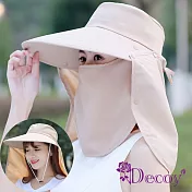 【Decoy】一帽多戴＊口面罩可拆全方位防曬遮陽帽 卡其