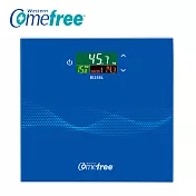 Comefree BMI強化玻璃電子體重計 星夜藍