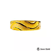 JoveGold漾金飾 兩情相悅黃金男戒指
