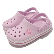 Crocs 洞洞鞋 Crocband Clog K 粉紅 白 小朋友 童鞋 4-7歲 布希鞋 2070066GD